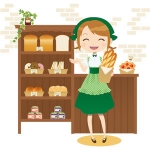 gatag-00007902　パン屋さん