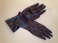 黒ラバーショート手袋